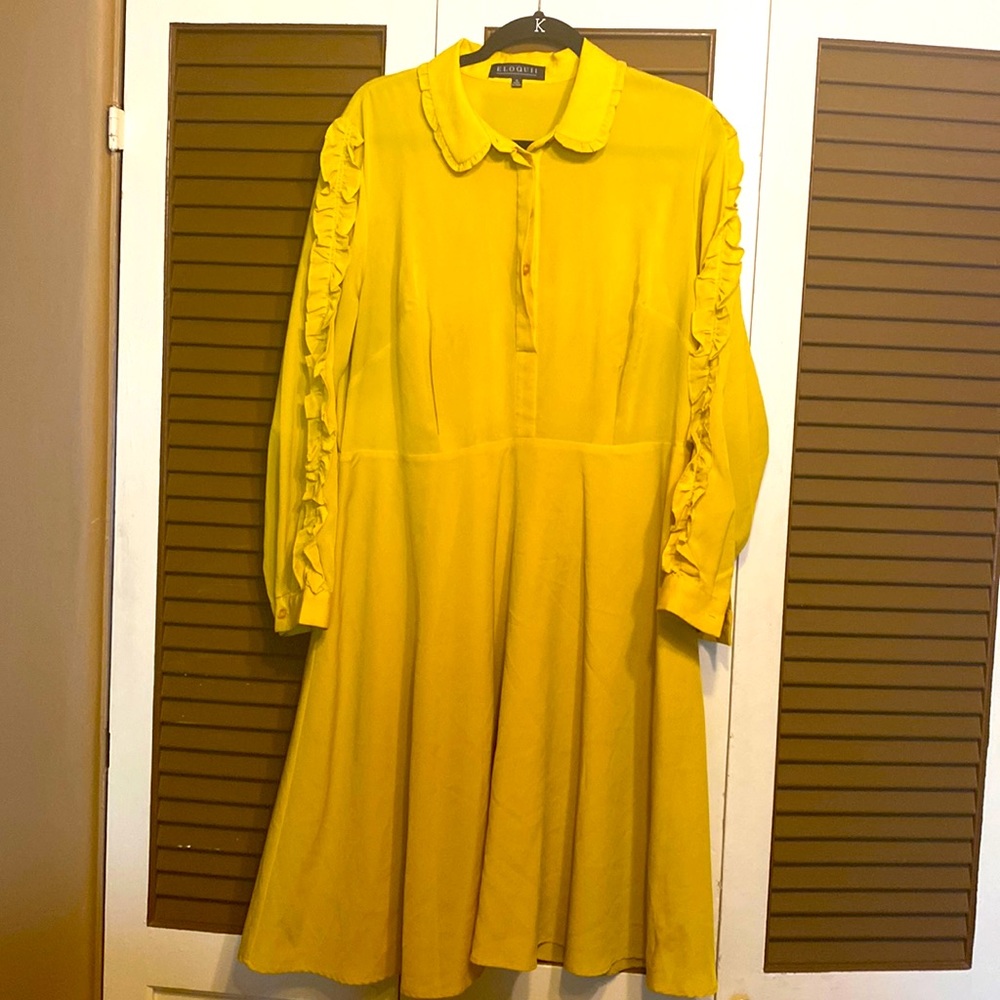 Eloquii Yellow Dress | Size 16